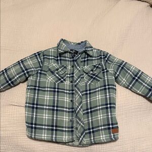 Plaid Kids Jacket - Green and Blue